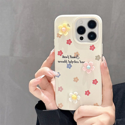 Cute Phone Cases for iPhone 15, 14, 13, 12, and 11 Pro Max - 3D Hearts &amp; Flowers - Leather Cover - TSP334