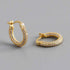 925 Sterling Silver Hoop Earrings Charm Jewelry - Full Zircon - MD225 - Touchy Style