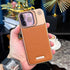 Cute Phone Cases For iPhone 16 Pro Max, 15, 14, 13, 12 Pro - Leather Cover with Alloy Lens Holder - PC1520 - Touchy Style