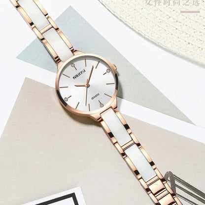 Quartz Luxury Women Simple Watch GSWA56 Creative Ceramic Band