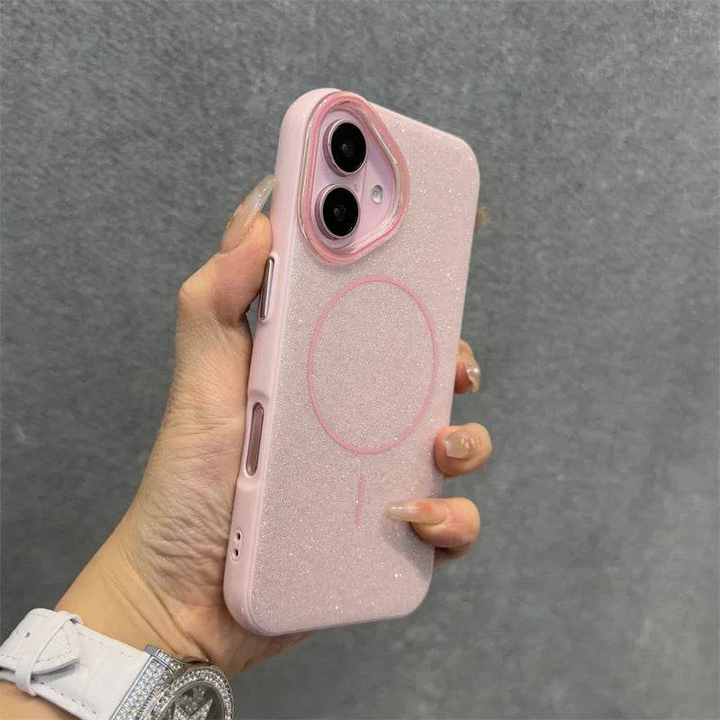 Cute Phone Cases For iPhone 16 Pro Max, 15, 13, 14 - Bling Glitter Back Cover Shell - PC0410 - Touchy Style