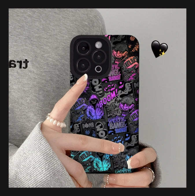 Cute Phone Cases for iPhone Models: 16, 15, 14, 12, 11, 13, Pro, Pro Max, mini, X, XS Max, XR, SE (2020, 2022), 7, 8, and Plus - Cartoon Art - TSP404