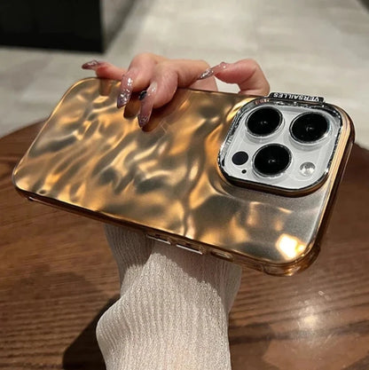 TSP36 Cute Phone Cases For iPhone 11, 12, 13, 14, 15 Pro Max - Electroplated Water Ripple Cover