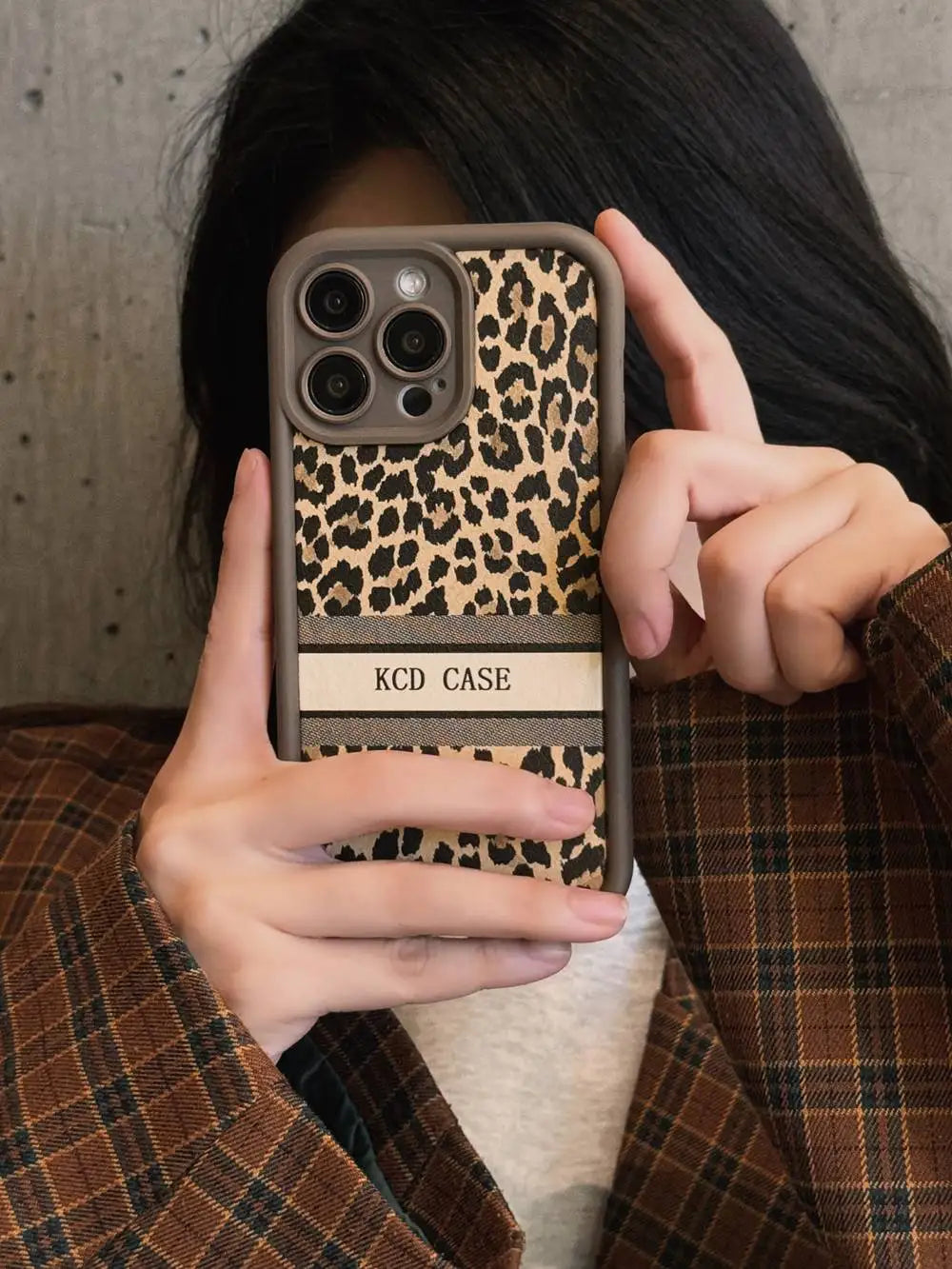 Cute Phone Cases For iPhone 16, 11, 12, 13, 14, 15 Pro Max - Soft Silicone Leopard Print - Leather Bumper Cover - IC4310 - Touchy Style