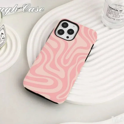 Cute Phone Cases For iPhone 15 PRO MAX, 14, 13, 12, 11 PRO, 11 Plus, 16 PRO - Flamingo Pink Cream -  Acrylic TPU Cover - IC3190