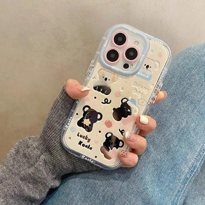 Cute Phone Cases for iPhone 15, 14, 13, 11, and 12 Pro Max - Lucky Koala - Hard Acrylic Mirror - TSP276