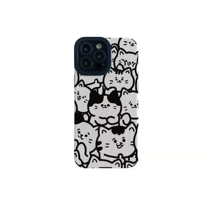 Cute Phone Cases for Galaxy S24, S23, S22 Ultra Plus, S20 FE, A55, A53, A52S, A52, A54, A14, A33, A13, A34, A32, A51, A73, A72, A12, A22, A23 5G 
 - Lovely Cats - TSP406