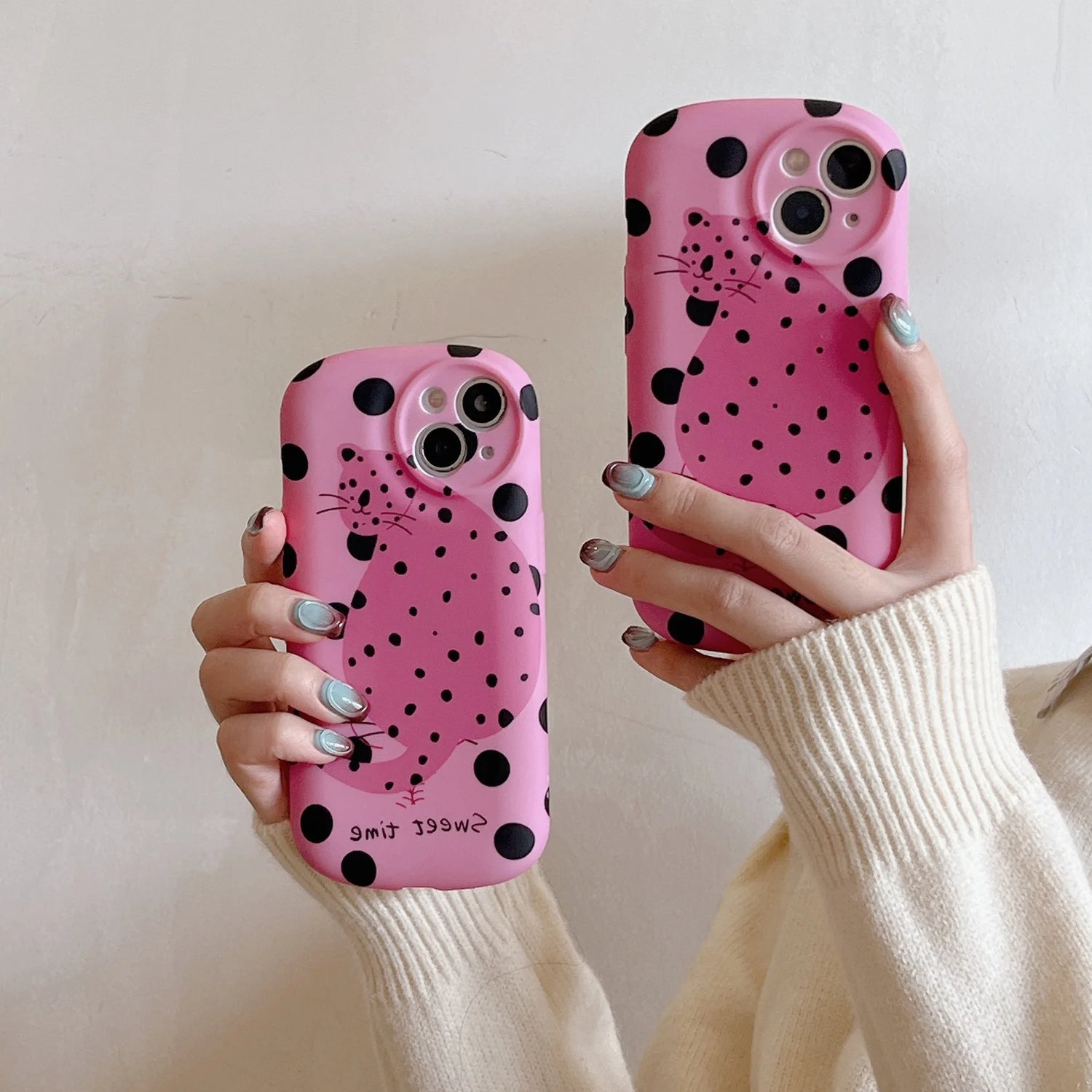 Cute Phone Cases For iPhone 15, 14, 13, 12, 11 Pro Max - Funny Fat Leopard Art - Liquid Silicone Cover - IC0090