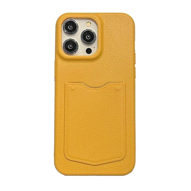 Cute Phone Cases For iPhone 16, 15, 13, 14 Pro Max - Card Slot Wallet - Soft Matte Leather Cover Shell - PC9010 - Touchy Style