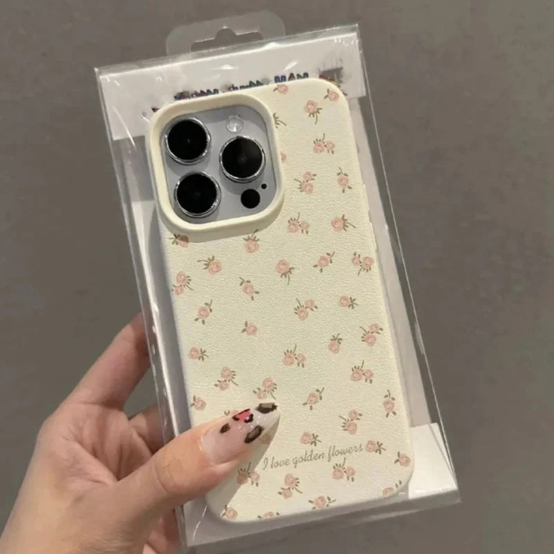 Cute Phone Cases For iPhone 16 Pro Max 15 14 13 12 11 - Flowers Lichee Pattern - Silicone Cover