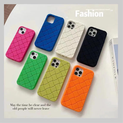 Geometric Line Solid Color Cute Phone Cases For iPhone 14, 13, 12, 11, 15 Pro Max, Xr, Xsmax, X