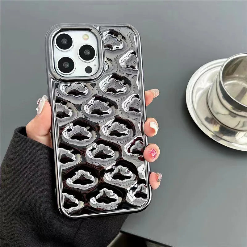 TSP51 Cute Phone Cases For iPhone 15 Pro Max, 14, 13, 11, 12, XR, X, XS Max, 7, 8 Plus, and SE - 3D Clouds Glossy Cover