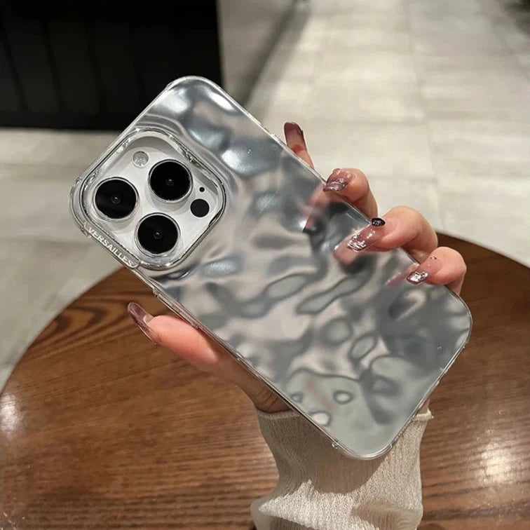 TSP36 Cute Phone Cases For iPhone 11, 12, 13, 14, 15 Pro Max - Electroplated Water Ripple Cover