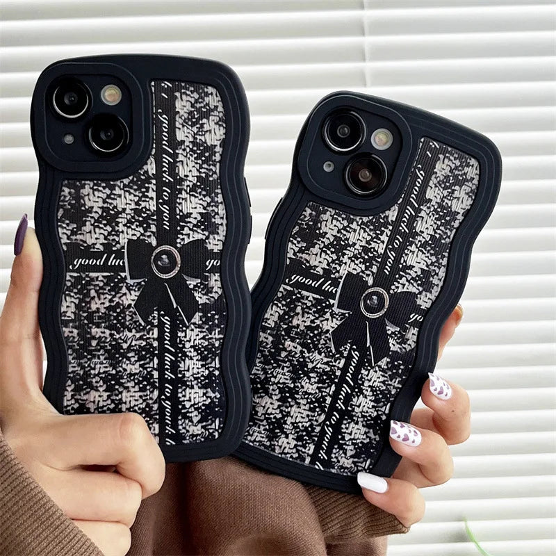 TSP74 Cute Phone Cases For Huawei Mate 20 Pro, Mate 30 Pro, Mate 40 Pro, Mate 50 Pro, P30 Pro, P40 Pro, and P50 Pro -  With Bow Wavey Edges