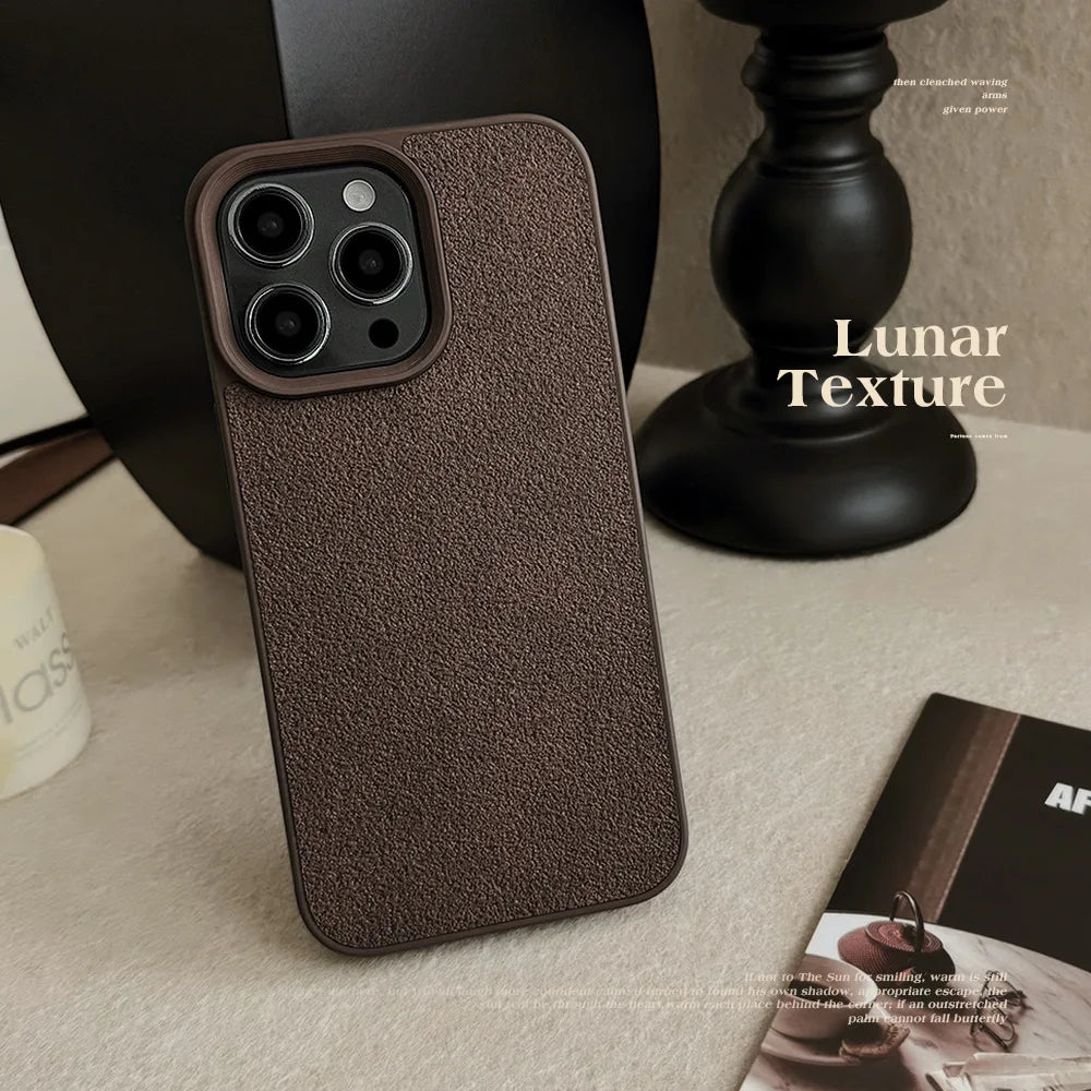 Cute Phone Cases For iPhone 16, 15, 14, 13, 12, 11 Pro Max, 16 Plus - Retro Chocolate Pattern - Luxury leather Cover - C3220