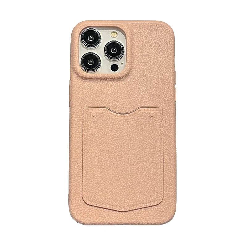 Cute Phone Cases For iPhone 16, 15, 13, 14 Pro Max - Card Slot Wallet - Soft Matte Leather Cover Shell - PC9010 - Touchy Style