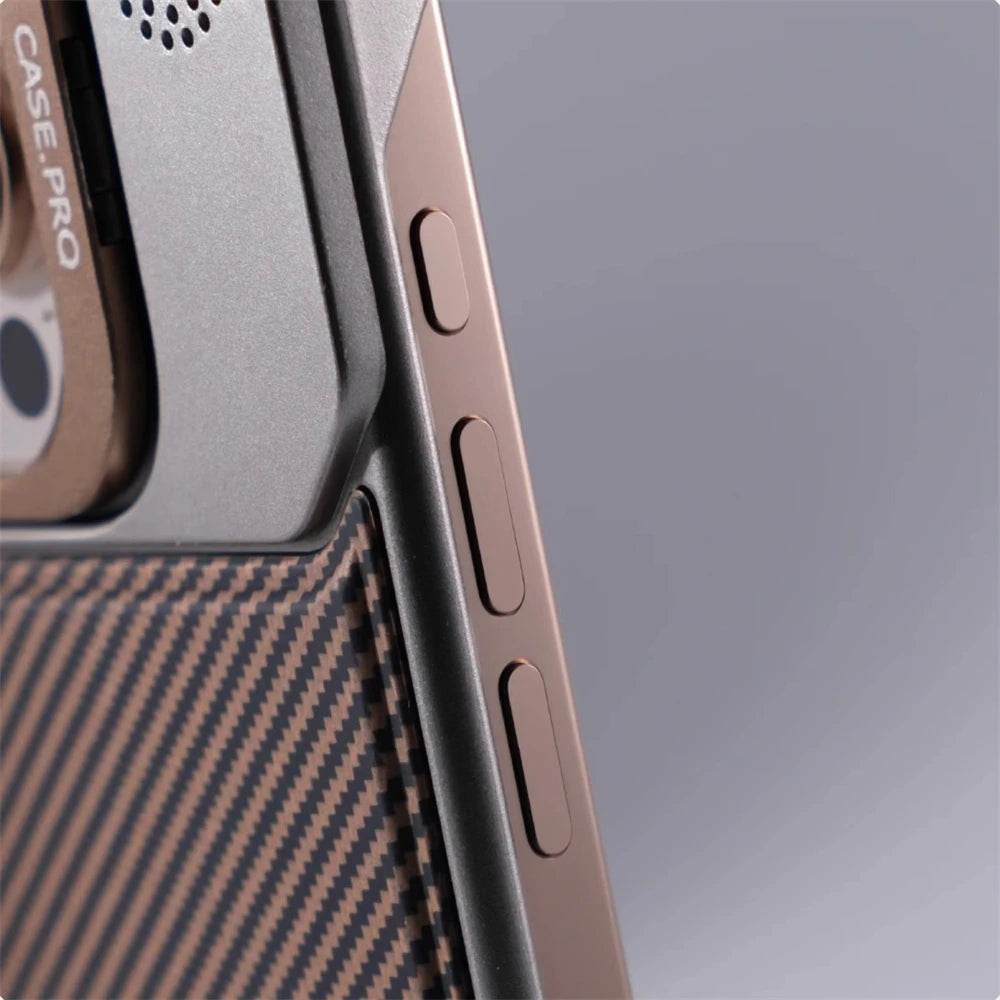 Cute Phone Cases For iPhone 16 Pro Max, 15, 14, 13, 12 Pro - Carbon Fiber Pattern - Cover with Kickstand - PC8030 - Touchy Style