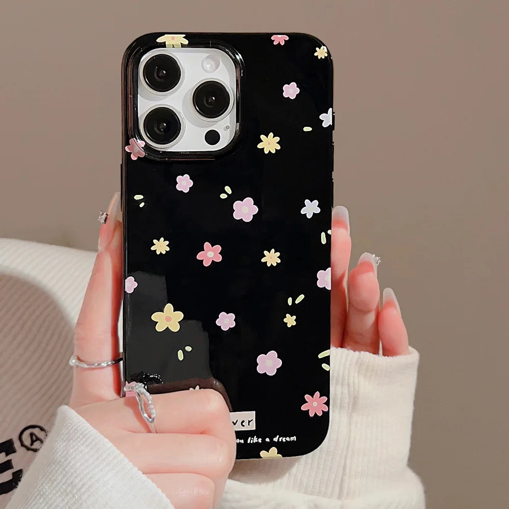 Cute Phone Cases For iPhone 16, 15, 14, 13, 12 Pro Max, Xr, Xs, 15 Plus - Fairy Sweet Fresh Flowers Art gir Cover - IC6220