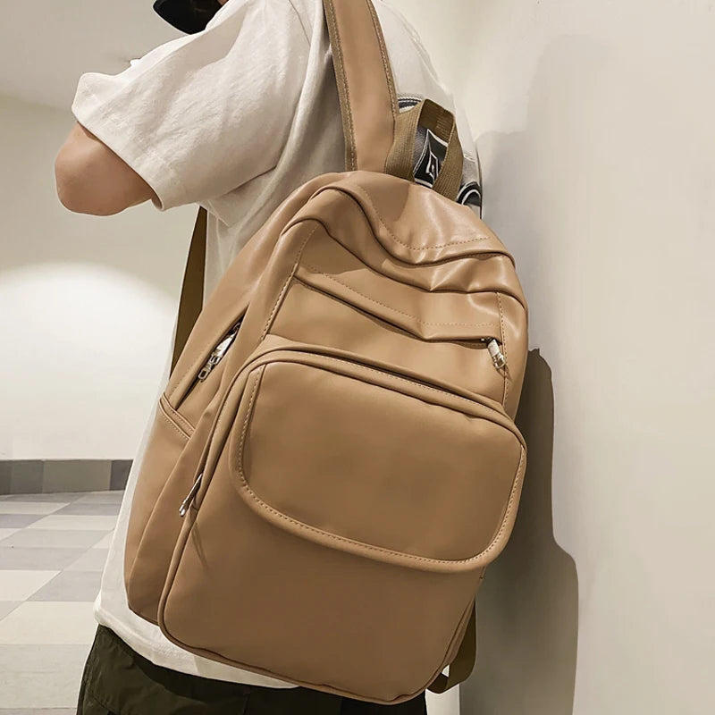 حقائب ظهر رائعة TSB45 - حقيبة مدرسية جلدية ذات سعة كبيرة للفتيات والفتيان في سن المراهقة