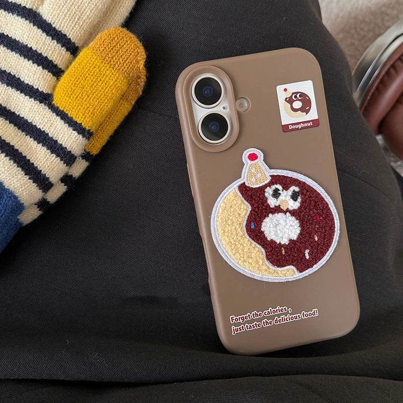 Cute Phone Cases For iPhone 16 Pro Max, 15, 13, 14, 12, 16 Plus - Funny 3D Plush Foods Pattern - Soft TPU Cover - PC8421 - Touchy Style