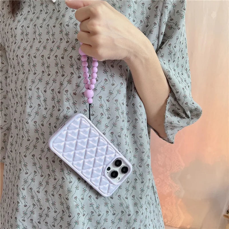 Cute Phone Cases: Stylish Rhombus Bracelet for iPhone 15 Pro Max/14/13/12/11 - TSP305