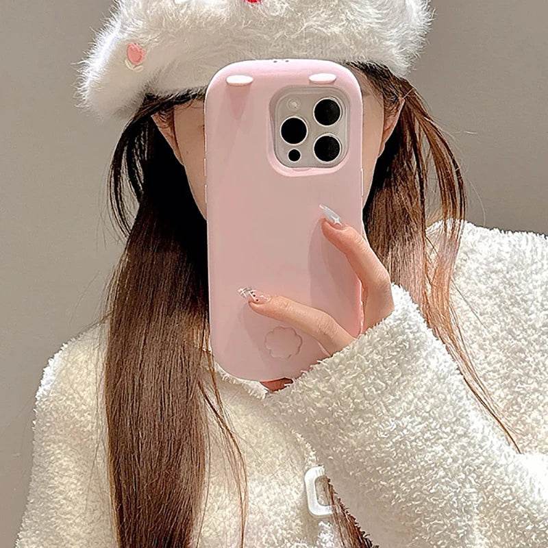 Cute Phone Cases For iPhone 16, 15, 13, 14 Pro Max - Cartoon 3D Cat Pattern - Soft Silicone Cover - PC5010 - Touchy Style