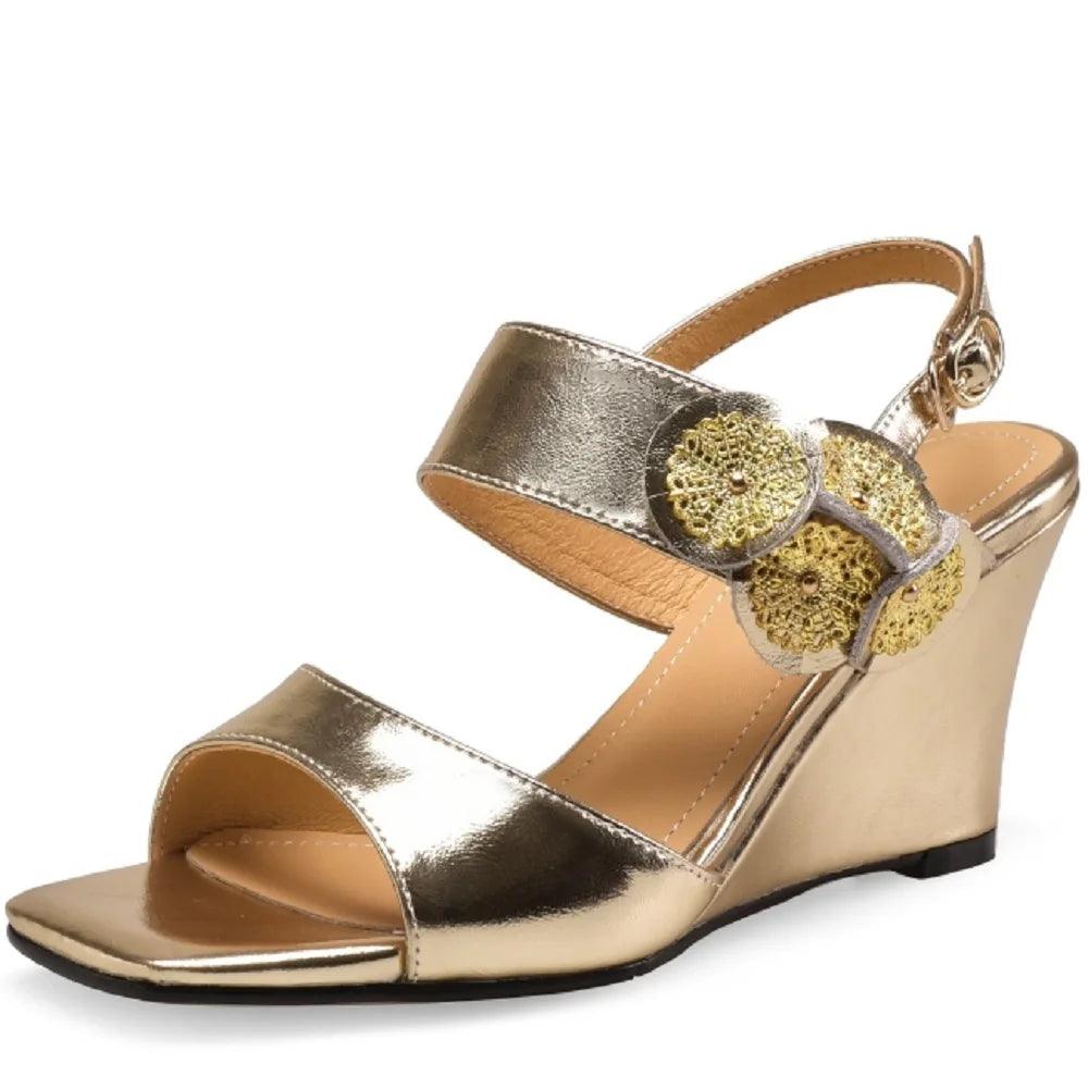 Flowers Leather Sandal - TSS104 Women&