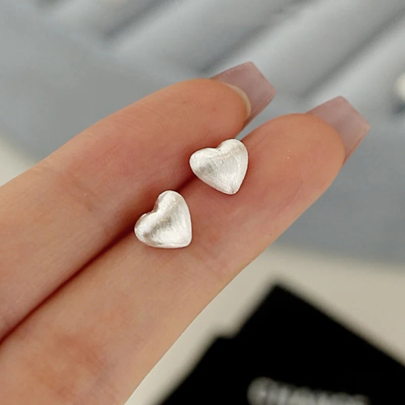 Stud Earrings Charm Jewelry - Tiny Small Heart - TSJ137