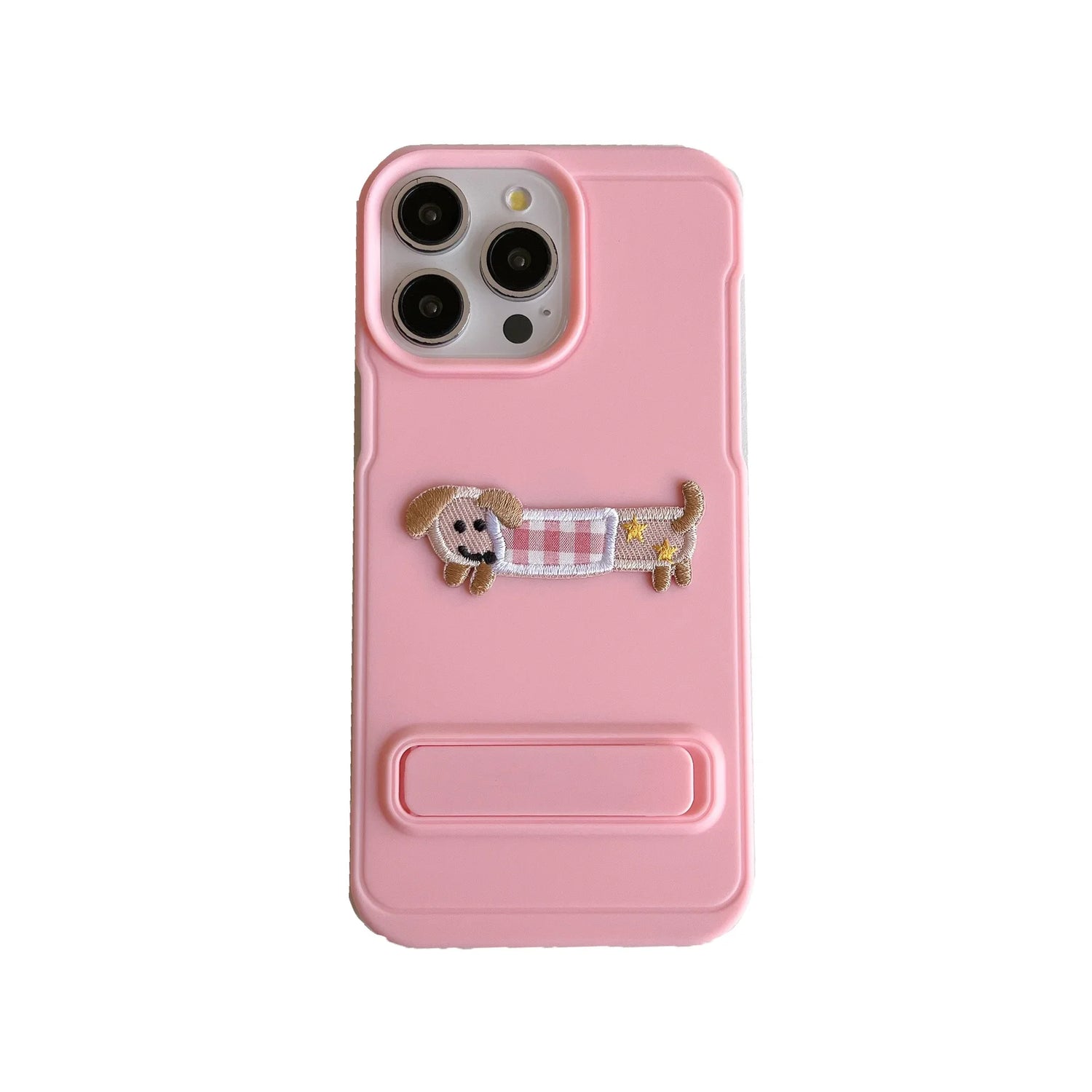 Cartoon Dog Cute Phone Case for iPhone 15, 14, 13, 12, and 11 Pro Max - Invisible Bracket with Built-in Stand - TSP212