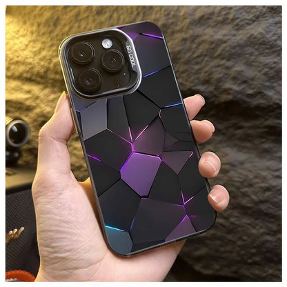 Cute Phone Cases for iPhone 15, 14, 13, 12, 11 Pro, 15 Pro, 14 Pro, 13 Pro Max, X, XS, X Max, XR, SE (2020, 2022), 7, 8 Plus - Black Purple Lines - TSP401