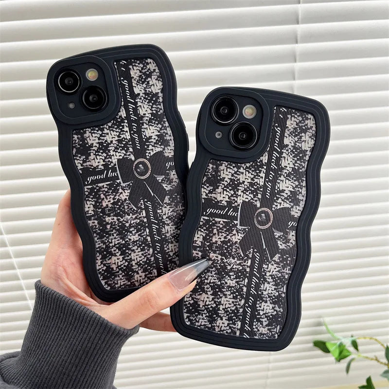 TSP74 Cute Phone Cases For Huawei Mate 20 Pro, Mate 30 Pro, Mate 40 Pro, Mate 50 Pro, P30 Pro, P40 Pro, and P50 Pro -  With Bow Wavey Edges