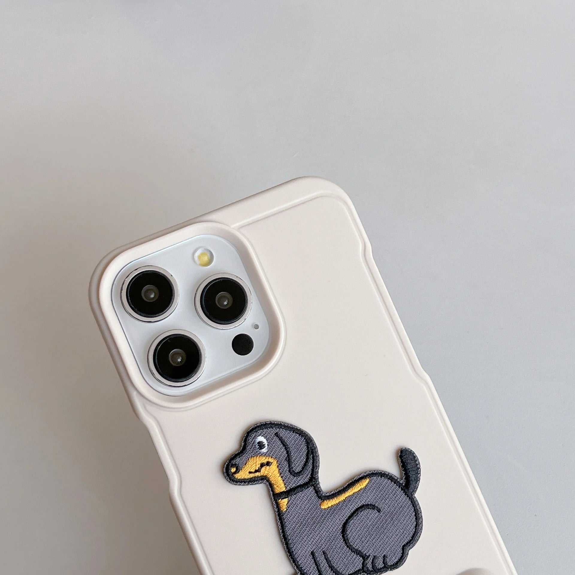 Cartoon Dog Cute Phone Case for iPhone 15, 14, 13, 12, and 11 Pro Max - Invisible Bracket with Built-in Stand - TSP212