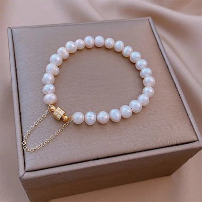 Bracelets Charm Jewelry 2021 Magnet Freshwater Pearl 