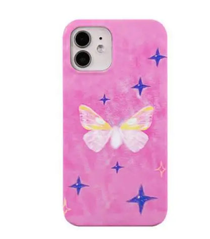 Cute Phone Cases For iPhone 15PRO MAX, 14, 13 PRO, 13 PRO MAX, 15, 15PLUS, 15PRO, 11Pro - Colorful Butterfly Pattern - Acrylic Hard Cover - IC0210