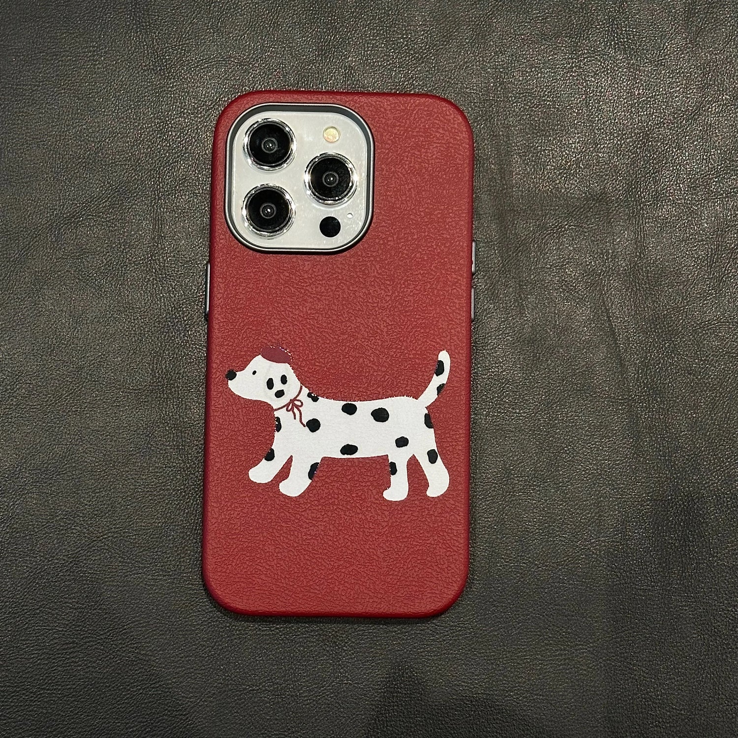 Cute Phone Cases For iPhone 16, 15, 14, 13 Pro Max - Lovely Dogs Pattern - Leather Chic Cover - PC5420