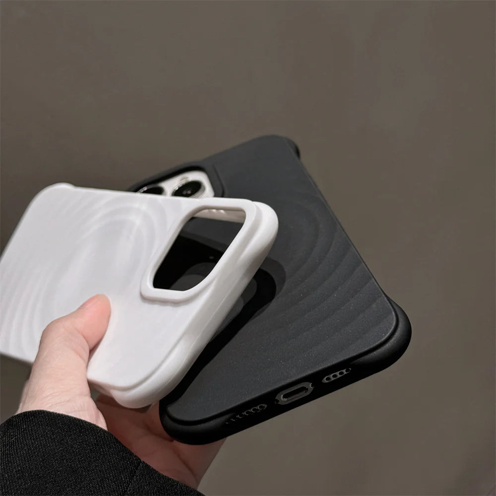 Cute Phone Cases for iPhone 11, 12, 13, 14, and 15 Pro Max - Water Ripple Transparent Cover - TSP195