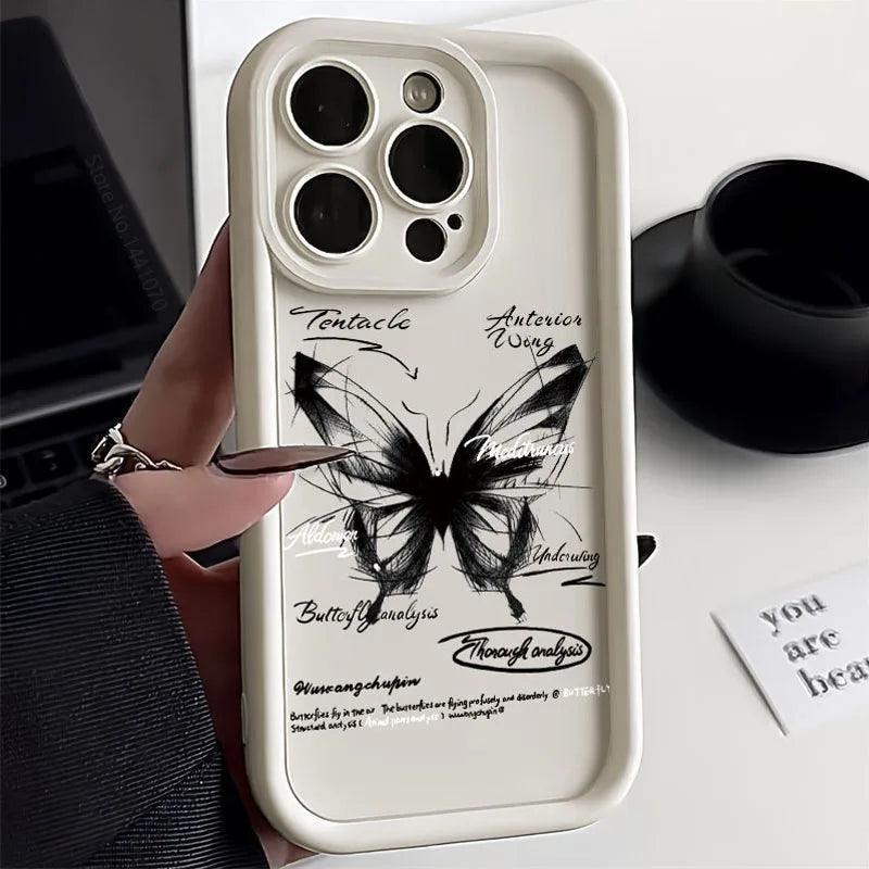TSP148 Cute Phone Cases For Galaxy S24, S23, S22, Plus, Ultra, S21, S20, FE, A10, A11, A03, A04, A30, and A20 - Butterfly Pattern - Touchy Style