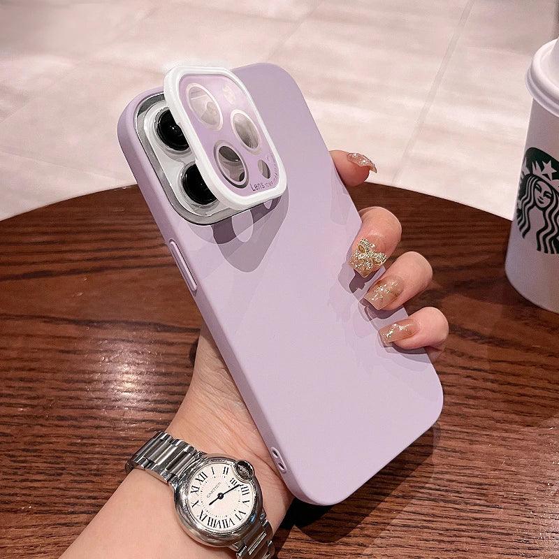 Matte Hard PC Lens Glass Full Protection Cute Phone Case for iPhone 12, 13, 14 Pro Max Cover