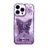 A3CPC359 Cute Phone Cases for iPhone 15 Pro Max, 14, 13, or 12 - Butterfly Plating Glitter Pattern - Touchy Style