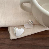 A6510 Stud Earrings Charm Jewelry - Heart-shaped Asymmetric Metal - Touchy Style