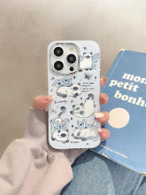 ACPC251 Cute Phone Case For iPhone 15, 14, 13, 12, and 11 series - Cartoon White Cat - Touchy Style .