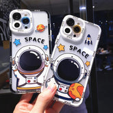 Adorable Cartoon Astronaut Design - Cute Phone Cases for iPhone 14 Pro Max 13 12 11 X XR XS 7 8 Plus - Touchy Style .