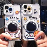 Adorable Cartoon Astronaut Design - Cute Phone Cases for iPhone 14 Pro Max 13 12 11 X XR XS 7 8 Plus - Touchy Style .