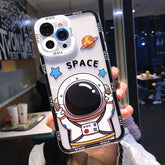 Adorable Cartoon Astronaut Design - Cute Phone Cases for iPhone 14 Pro Max 13 12 11 X XR XS 7 8 Plus - Touchy Style .