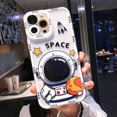 Adorable Cartoon Astronaut Design - Cute Phone Cases for iPhone 14 Pro Max 13 12 11 X XR XS 7 8 Plus - Touchy Style .