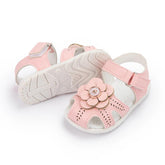 AMN226 Baby Sandals: Flower Leather Flat Toddler Girl Casual Shoes - Touchy Style