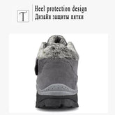 Ankle Boots Winter Plush Fashion Wedge Waterproof Women&