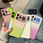 Aurora Gradient Cute Laser Matte Phone Case for iPhone 14, 13, 12, 11 Pro Max, 14 Plus, and 14 Pro - Touchy Style