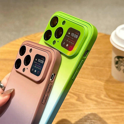 Aurora Gradient Cute Laser Matte Phone Case for iPhone 14, 13, 12, 11 Pro Max, 14 Plus, and 14 Pro - Touchy Style