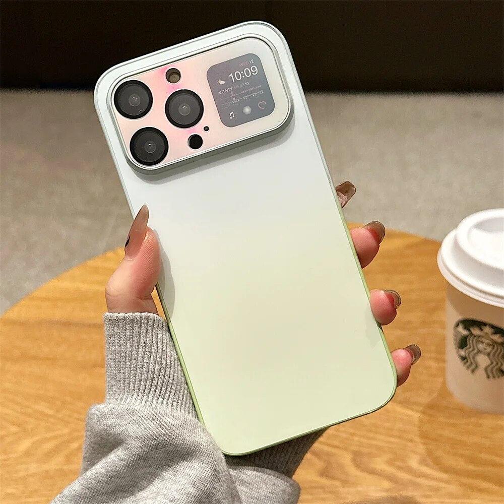 Aurora Gradient Cute Laser Matte Phone Case for iPhone 14, 13, 12, 11 Pro Max, 14 Plus, and 14 Pro - Touchy Style